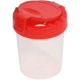 Deflecto Antimicrobial Kids No Spill Paint Cup Red, Paint, Brush, 3.93" x 3.46" x 3.93" (DEF39515RED) Each