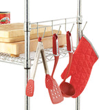 Alera® Hook Bars For Wire Shelving, Five Hooks, 24" Deep, Silver, 2 Bars/Pack (ALESW59HB424SR) Pack of 2