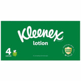 Kleenex Soothing Lotion Tissues, 3 Ply, WhiteBox, 60/Box, 4/Pack (KCC54289) Pack of 4