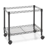 Alera® One-Tier File Cart for Side-to-Side Filing, Metal, 1 Shelf, 1 Bin, 24" x 14" x 21", Black (ALEFW601424BL) Each