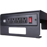 Rocelco Dual Monitor Stand AC-USB, 4.75" Height x 30" Width x 9" Depth (RCLRDMS) Each