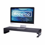 Rocelco Dual Monitor Stand AC-USB, 4.75" Height x 30" Width x 9" Depth (RCLRDMS) Each