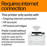 HP LaserJet Pro 4001dne Desktop Wired Laser Printer (HEW2Z600E) Each