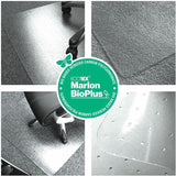 Ecotex Marlon BioPlus Ecotex Marlon BioPlus Eco Friendly Carbon Neutral Chair Mat for Low/Medium Pile Carpets, Clear, Rectangular (FLRNCCMFLBG0003) Each