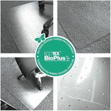 Ecotex Marlon BioPlus Ecotex Marlon BioPlus Eco Friendly Carbon Neutral Chair Mat for Low/Medium Pile Carpets, Clear, Rectangular (FLRNCCMFLBG0003) Each