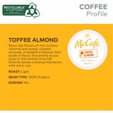 McCafé® K-Cup Toffee Almond Coffee, Compatible with Keurig Brewer, Light, 24/Box (GMT9189) Box of 24