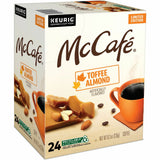 McCafé® K-Cup Toffee Almond Coffee, Compatible with Keurig Brewer, Light, 24/Box (GMT9189) Box of 24