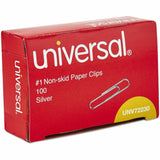Universal Paper Clip, No. 1, 1.3", 100 Clips/Box, 1000/Pack (UNV72230) Pack of 1000