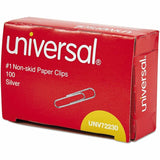 Universal Paper Clip, No. 1, 1.3", 100 Clips/Box, 1000/Pack (UNV72230) Pack of 1000