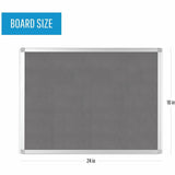 MasterVision Ayda Fabric Bulletin Board, Aluminum Frame, 18" Height x 24" Width (BVCFA02429214) Each