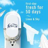 Febreze Plug Linen/Sky Oil Refill, Oil, 0.8 fl oz, Linen & Sky (PGC68235EA) Each