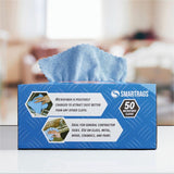 Monarch Smart Rags Microfiber Cloths, Blue, 12" x 12", 50/Box (MONM950B) Box of 50