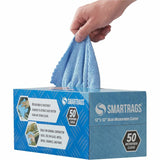 Monarch Smart Rags Microfiber Cloths, Blue, 12" x 12", 50/Box (MONM950B) Box of 50