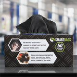 Monarch Smart Rags Microfiber Cloths, Black, 12" x 12", 50/Box (MONM950BLK) Box of 50