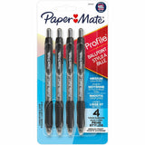Paper Mate Profile Retractable Ballpoint Pens, Black Ink, 4/Pack (PAP2095467) Pack of 4