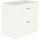 NuSparc 2-Drawer Lateral File, 30" Width x 17.6" Depth x 27.7" Height, White, Steel (NPRLF218AAWE) Each