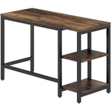 NuSparc Metal Frame Desk, Vintage Oak, Black Top, Contemporary Style, 220 lb Capacity x 47.20" Width x 19.70" Depth x 1" Thickness, 29.50" Height (NPRDK101NRRK) Each