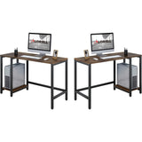 NuSparc Metal Frame Desk, Vintage Oak, Black Top, Contemporary Style, 220 lb Capacity x 47.20" Width x 19.70" Depth x 1" Thickness, 29.50" Height (NPRDK101NRRK) Each