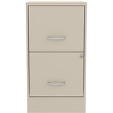 NuSparc 2 Drawer Vertical File Cabinet, 14.2" Width x 22" Depth x 26.6" Height, Stone, Steel, Painted Steel, Recycled (NPRVF222AASE) Each