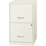 NuSparc 2 Drawer Vertical File Cabinet, 14.2" Width x 18" Depth x 24.5" Height, White, Baked Enamel, Steel, Recycled (NPRVF218AAWE) Each