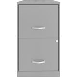 NuSparc 2 Drawer Vertical File Cabinet, 14.2" Width x 18" Depth x 24.5" Height, Silver, Baked Enamel, Steel, Recycled (NPRVF218AASR) Each