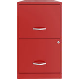 NuSparc 2 Drawer Vertical File Cabinet, 14.2" Width x 18" Depth x 24.5" Height, Red, Baked Enamel, Steel, Recycled (NPRVF218AARD) Each