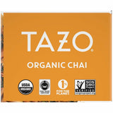Tazo Tea Bags, Organic Chai, 16/Box, 6 Boxes/Carton (TZO00305BX) Box of 16