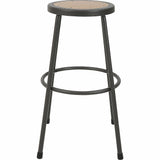 Lorell Metal Shop Stool, Wood, Light Gray, Metal (LLR83082) Each