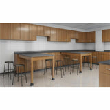 Lorell Metal Shop Stool, Wood, Light Gray, Metal (LLR83082) Each