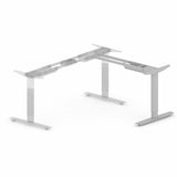 Lorell Sit-Stand 3rd-Leg Base, Silver Base, 275 lb Capacity, Height Adjustable, 45" Height x 51.60" Width x 26.40" Depth (LLR25931) Each
