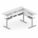 Lorell Sit-Stand 3rd-Leg Base, Silver Base, 275 lb Capacity, Height Adjustable, 45" Height x 51.60" Width x 26.40" Depth (LLR25931) Each