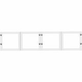 Lorell Desk-Mount Hutch Frosted Glass Door, 72" (LLR59713) Set of 4