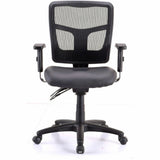 Lorell Executive Antimicrobial Mid-back Chair, Antimicrobial Vinyl Seat, Black Frame, Mid Back, 5-star Base, Black, Armrest (LLR86241) Each