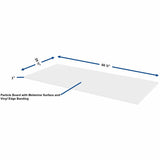 Lorell Multipurpose Tabletop, 30" x 66" x 1", Band Edge, White (LLR62685) Each