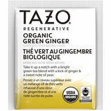 Tazo Regenerative Organic Green Ginger Green Tea Bag, Green Tea, Organic, 16/Box (TZO00356BX) Box of 16