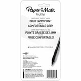 Paper Mate Profile Ballpoint Pen, Assorted Ink, Black, Blue, Red, Purple Barrel, 1.4 mm Super Bold Pen Point, Retractable, 4/Pack (PAP1938165) Pack of 4