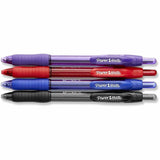 Paper Mate Profile Ballpoint Pen, Assorted Ink, Black, Blue, Red, Purple Barrel, 1.4 mm Super Bold Pen Point, Retractable, 4/Pack (PAP1938165) Pack of 4