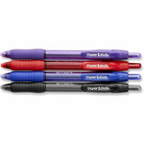 Paper Mate Profile Ballpoint Pen, Assorted Ink, Black, Blue, Red, Purple Barrel, 1.4 mm Super Bold Pen Point, Retractable, 4/Pack (PAP1938165) Pack of 4