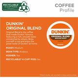Dunkin' K-Cup Original Blend Coffee, Medium Roast, 22/Box (GMT0315) Box of 22