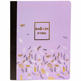 Pukka Pads Rochelle & Jess Composition Books, 9.75" x 7.5", Black, Pink, Lilac Cover, 70 Pages, Printed, 3/Pack (PKP9107ROC) Pack of 3