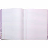 Pukka Pads Rochelle & Jess Composition Books, 9.75" x 7.5", Black, Pink, Lilac Cover, 70 Pages, Printed, 3/Pack (PKP9107ROC) Pack of 3
