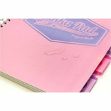 Pukka Pads Project Book US Letter size, 0.31" Ruled, 8½" x 11", Teal Polypropylene, Pink, Blue Cover, 100 Sheets, Printed, 3/Pack (PKP8867PST) Pack of 3