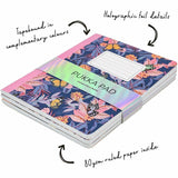 Pukka Pads Bloom Composition Book 3 Pack, 9.70" x 7.5", Assorted Cover, 70 Sheets, 140 Pages, Printed, Stitched (PKP9516BLM) Pack of 3