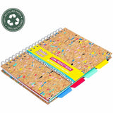 Pukka Pads B5 Cork Project Book, 0.31" Ruled, 6 59/64" x 9 27/32", 10.12" x 7.1", Silver Binding, Wire Bound (PKP9856SPP) Each