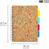 Pukka Pads B5 Cork Project Book, 0.31" Ruled, 6 59/64" x 9 27/32", 10.12" x 7.1", Silver Binding, Wire Bound (PKP9856SPP) Each