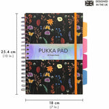 Pukka Pads Bloom B5 Hardcover Project Book, 0.31" Ruled, 6 29/32" x 9 4/5", 2.25" x 8.8" x 10.3", 3/Pack (PKP9494BLMASST) Pack of 3