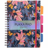 Pukka Pads Bloom B5 Hardcover Project Book, 0.31" Ruled, 6 29/32" x 9 4/5", 2.25" x 8.8" x 10.3", 3/Pack (PKP9494BLMASST) Pack of 3