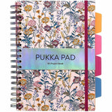 Pukka Pads Bloom B5 Hardcover Project Book, 0.31" Ruled, 6 29/32" x 9 4/5", 2.25" x 8.8" x 10.3", 3/Pack (PKP9494BLMASST) Pack of 3
