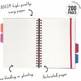 Pukka Pads Bloom B5 Hardcover Project Book, 0.31" Ruled, 6 29/32" x 9 4/5", 2.25" x 8.8" x 10.3", 3/Pack (PKP9494BLMASST) Pack of 3