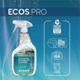 ECOS PRO Parsley All-Purpose Cleaner, Ready-To-Use, Spray, 32 fl oz, Parsley Scent, 6/Carton (EOPPL97466) Case of 6